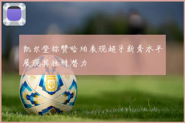 凯尔登称赞哈珀表现超乎新秀水平展现其独特潜力